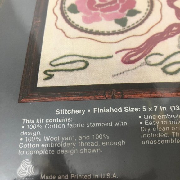 WonderArt Stitchery ~ Kit No. 5139 ~ “Stitchery is Dear to My Heart” ~ 5" x 7" - Picture 3 of 5